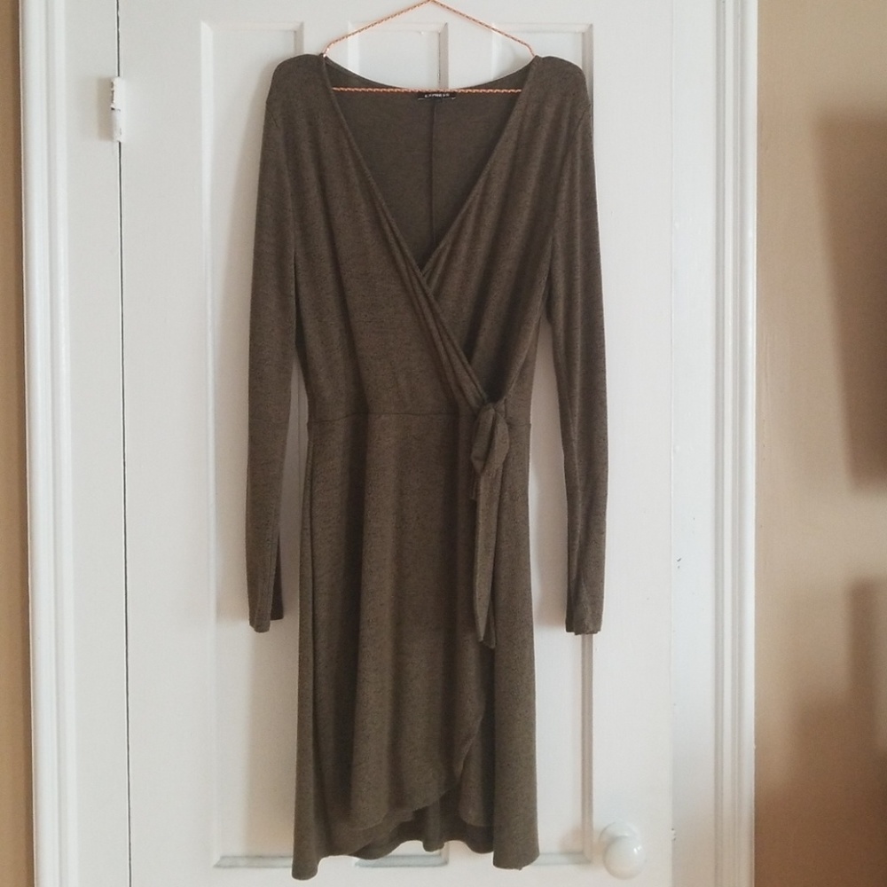 Express faux wrap dress